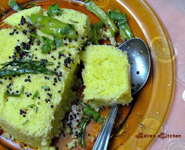 Instant Corn Dhokla for Blog Hop from Archana's Page