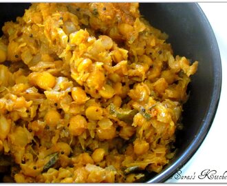 Cabbage Channa Dhal Curry / Muttaigoes Kadalai paruppu poriyal