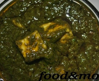 Recipe : Palak Paneer/Indian cottage cheese in Spinach Gravy