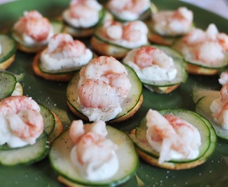Cool Shrimp and Cucumber Crackers