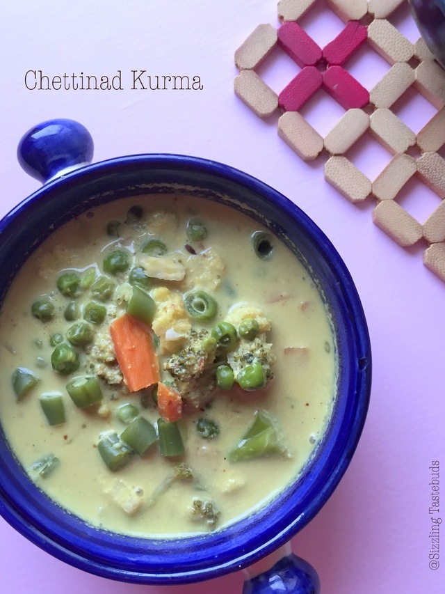 Chettinad Vellai Kurma | Spicy gravy from Chettinad | Restaurant style Chettinad Kurma