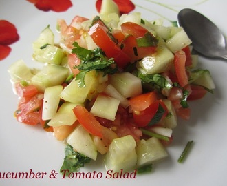 Cucumber & Tomato Salad/Weight loss Recipes/Diet Recipes/Easy and Quick Salad Recipes/Vellarikkai Thakkali Salad