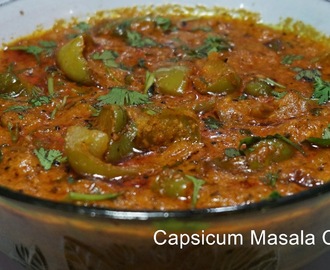 Capsicum  masala curry | Capsicum ka salan preparation in telugu