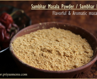 Sambhar Podi / Sambhar Masala Powder