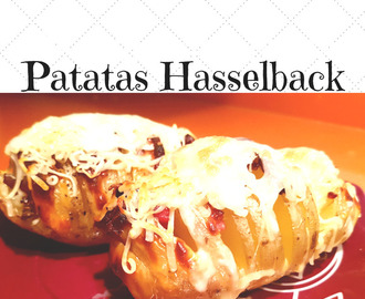 Patatas Hasselback con queso y bacon al horno riquíssimas y muy fáciles de hacer