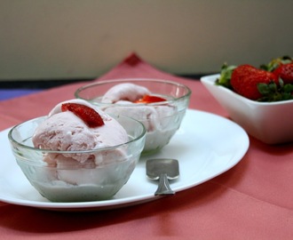 Eggless Strawberry Icecream | How to make Strawberry Ice Cream ~ 3 Ingredient Recipe