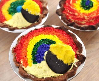 Easy Rainbow Pudding Pie for St. Patrick's Day