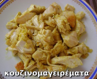 Τηγανιά κοτόπουλου με μουστάρδα και σκόρδο