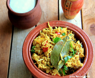 Pot biryani - Matka Biryani-Vegetarian Version - One pot meal - Lunch recipe