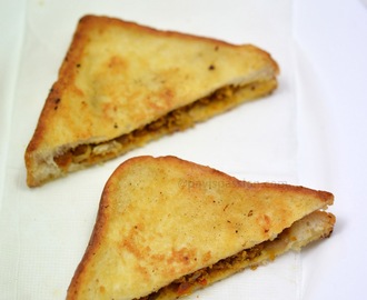 Soya Keema Sandwich | Soya Chunks Masala Sandwich | Meal Maker Sandwich
