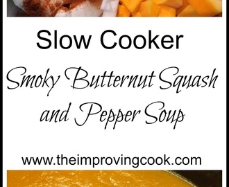 Slow Cooker Smoky Butternut Squash and Pepper Soup