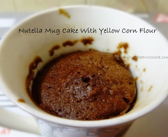 2 Min Microwave Eggless Nutella Mug Cake With Yellow Corn Flour