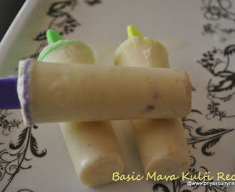 Mava Kulfi using condensed milk recipe,how to make basic mava kulfi at home