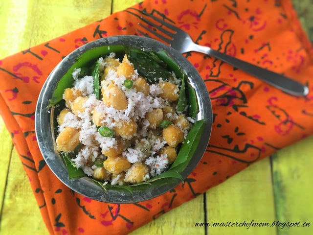 Kondakadalai Sundal | Tamilnadu Style Masala Chana Sundal | Garbanzo Beans Coconut Salad | How to make Kondakadalai Sundal at home | Authentic Sundal Recipe | Glutenfree and Vegan Recipe