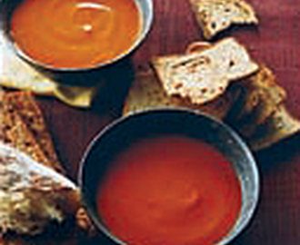 Chilled Red Bell Pepper and Habanero Soup