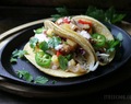 Coconut Chicken Tacos with Peach Salsa and Cilantro Lime Slaw