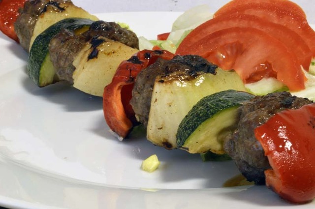 Shish-kebab med kjøttdeig
