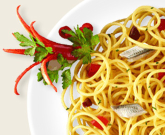 Spaghetti med ansjos
