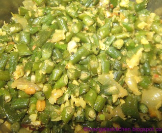 Karamani Poriyal - Long beans stir fry - Low calorie vegetable recipe - Diet recipe - Diabetic recipe