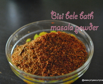 Bisi Bele Bath Masala Powder Recipe, how to make bisi bele bath masala at home