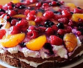 Tvarohová torta s ovocím
