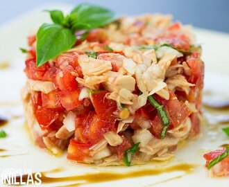Receta de tartar de tomate y atún