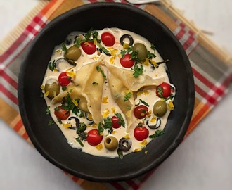 Italian Home Style Ravioli in Lemon- Garlic White Sauce | Homemade Ravioli recipe | How to make ravioli from scratch | Pasta Recipes