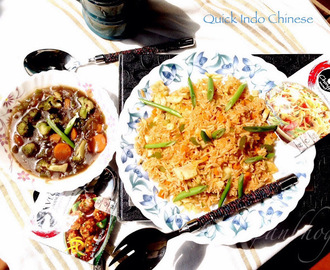 Quick 15 Minutes Indo Chinese Platter
