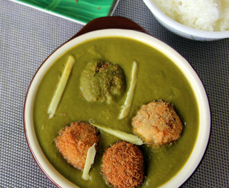 vegetable kofta in Palak gravy - Side dish for Fried rice or Roti