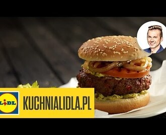 Najlepszy hamburger z grillowanym pomidorem i cebulą - Karol Okrasa - przepisy Kuchni Lidla