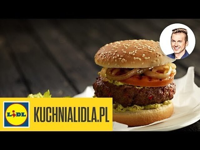 Najlepszy hamburger z grillowanym pomidorem i cebulą - Karol Okrasa - przepisy Kuchni Lidla