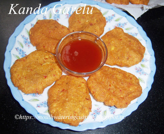 Elephant Foot Yam Fritters Recipe -- Kanda Garelu Recipe -- How to make Kanda Vadalu Recipe