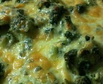 Baked Cheese Ravioli with Broccoli and Spinach