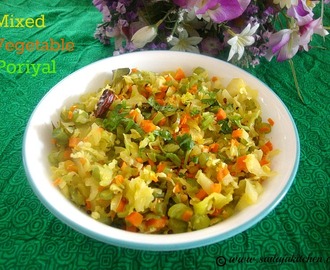 Mixed Vegetable Poriyal Recipe / Easy Vegetable Poriyal - Simple South Indian Side Dish
