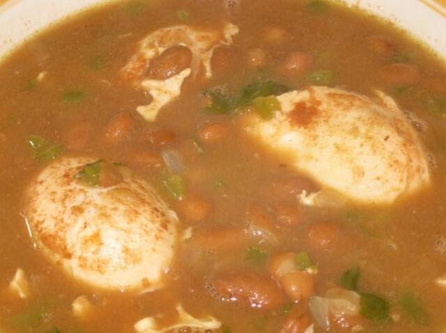 Sopa De Frijoles Con Huevos (Bean and Egg Soup)