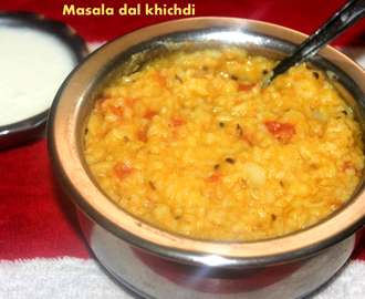 Masala dal khichdi (with rice and moong dal) recipe