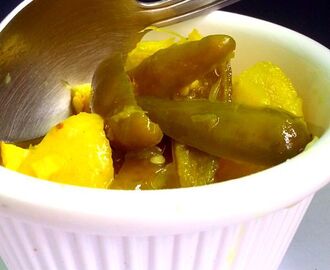 Pickled Green Chillies, Lemon Chilli