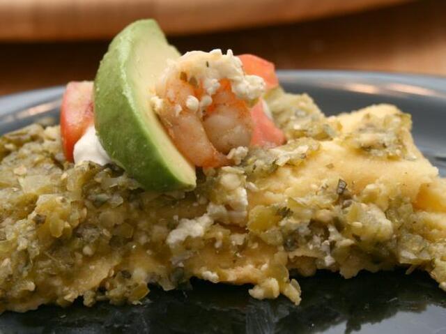 Shrimp and Cotija Enchiladas With Salsa Verde and Crema Mexicana