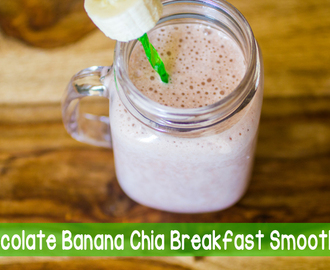 Chocolate Banana Chia Breakfast Smoothies #50YearsofBreakfast #CollectiveBias