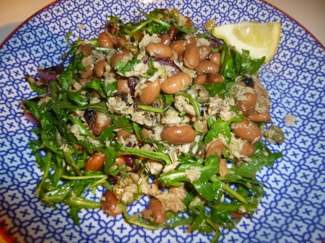 Tuna and Borlotti Bean Salad with Balsamic Roasted Onion’s Recipe