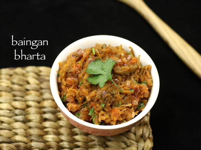 baingan bharta recipe | roasted eggplant curry recipe