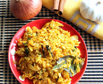 Pumpkin Rice - Simple one pot meal - lunch recipe - rice recipes
