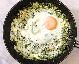 Greek Yogurt Spinach & Artichoke Dip Eggs