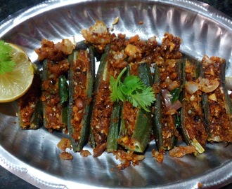 Bharli bhendi marathi style recipe|bharli bhindi masala