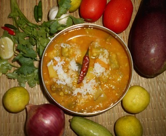 Dalma Recipe , Oriya Special Dalma Recipe , Or Oriya Dal And Tarkari Recipe , ( Oriya Special Lentil And Mix Vegetables Curry )