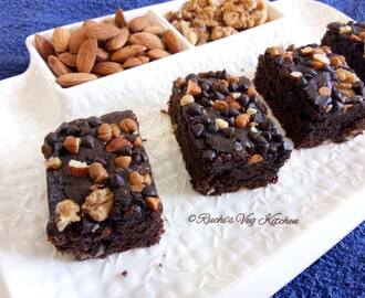 EGGLESS WHEAT DOUBLE CHOCOLATE BROWNIE  (In Pressure Cooker )