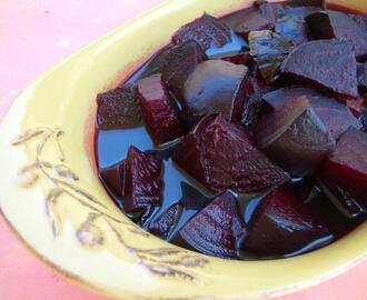 Roasted Beets in Gingered Syrup