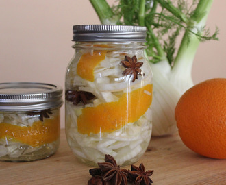 Quick pickled fennel with orange and star anise