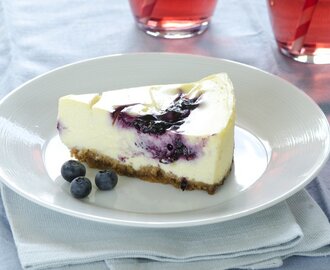 Stekt ostekake med blåbær