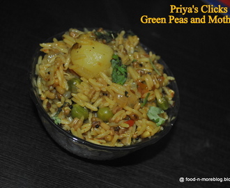 Recipe : Peas and Moth Pulao | How to make Moth Pulav | Matki Bhat recipe